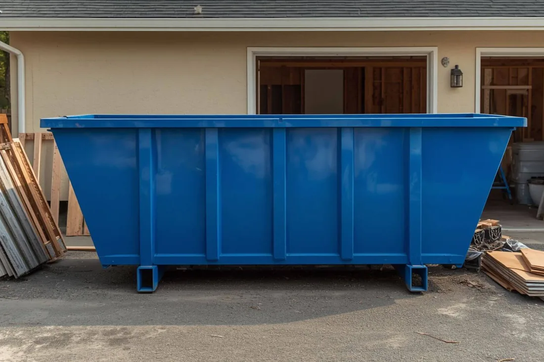Residential dumpster rental in a driveway in Northampton County, PA